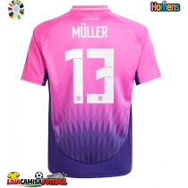 Camisa de Futebol Alemanha Thomas Muller #13 Equipamento Secundário Europeu 2024 Manga Curta